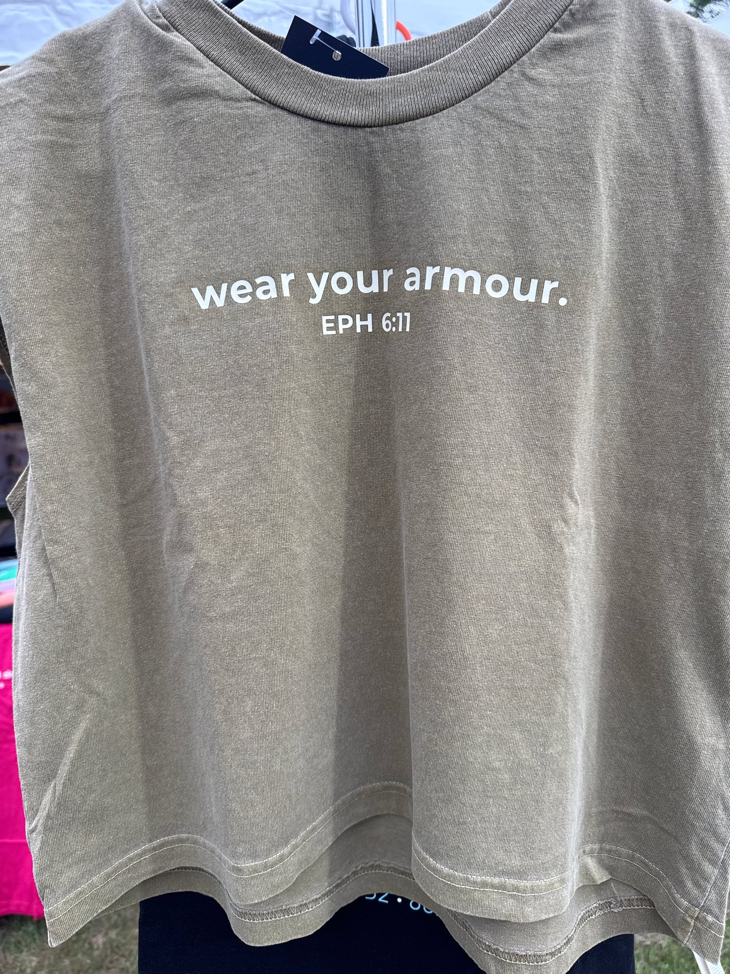 wear your armour. Short sleeve T-shirt