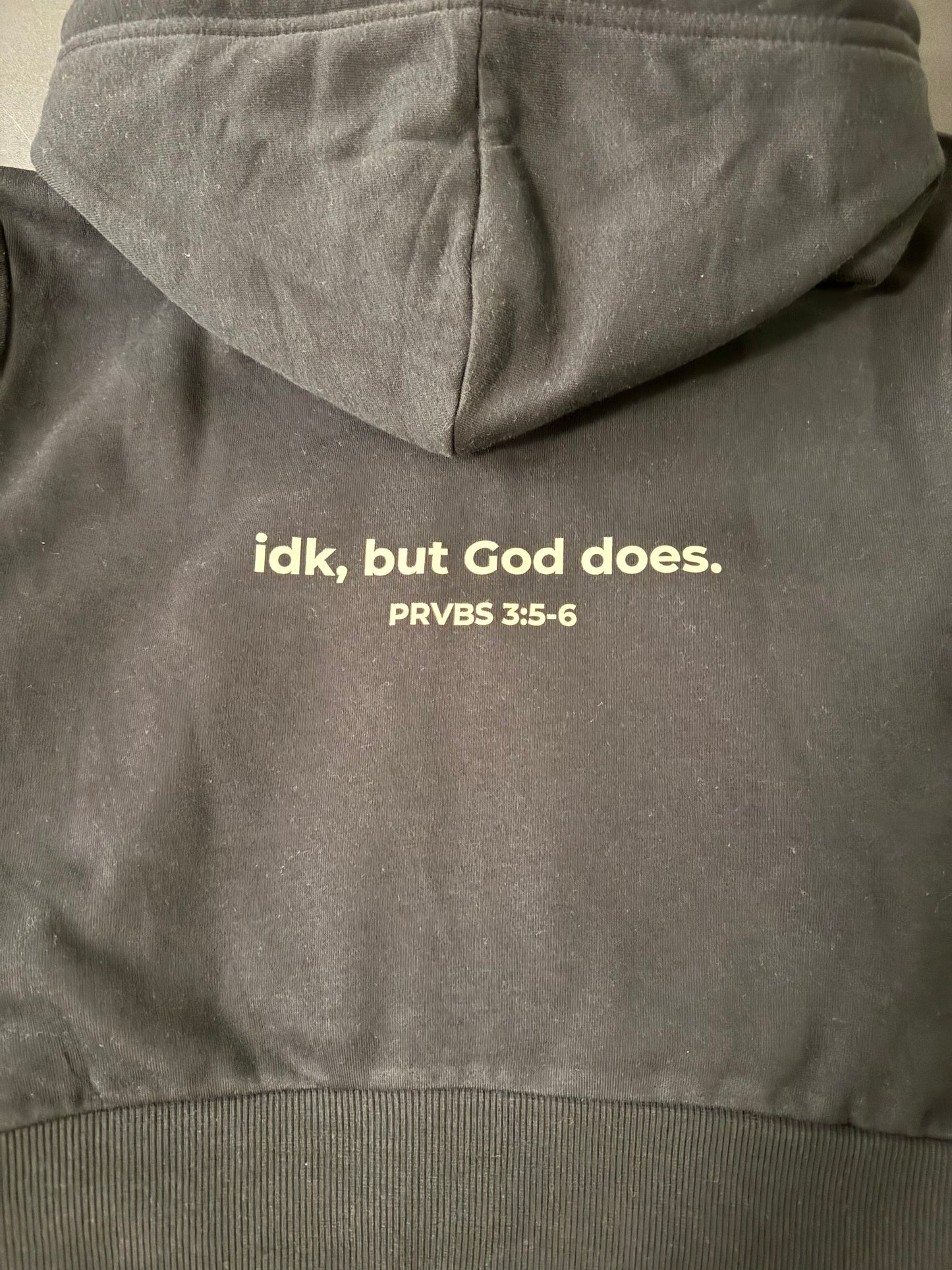 idk, but God does. Crew Neck