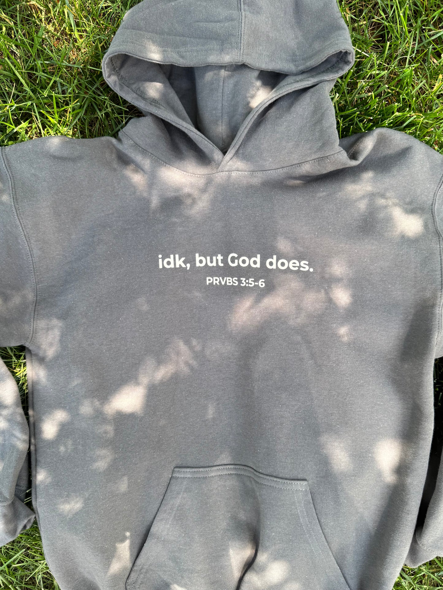 idk, but God does. Crew Neck