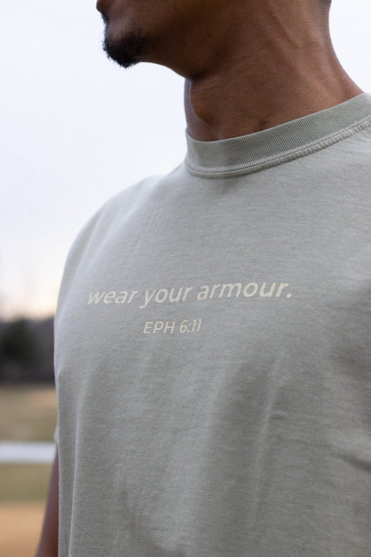 wear your armour. Short sleeve T-shirt
